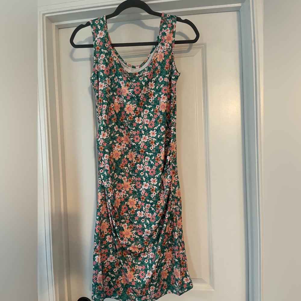 Floral Sleeveless Dress-Maternity